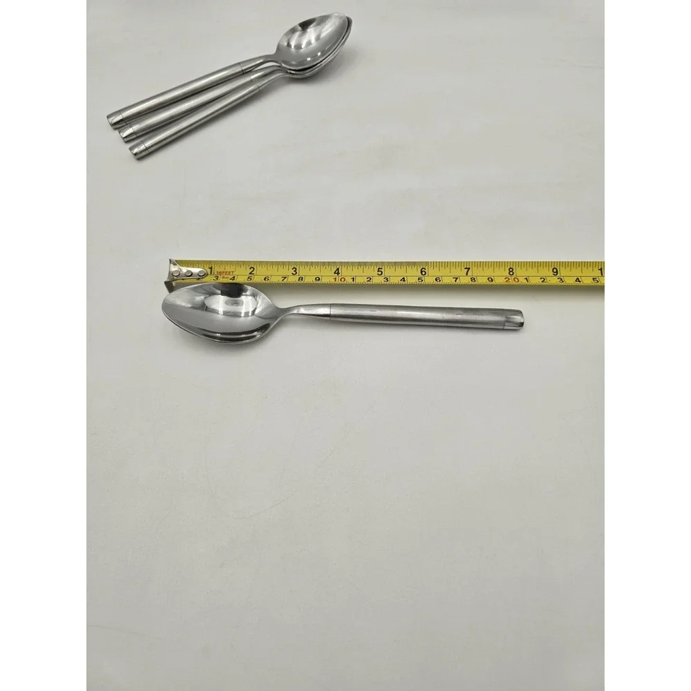 Lot Of 4 Hampton Silversmiths Shangri-la Stainless‎ Tablespoons Shangrila Spoons